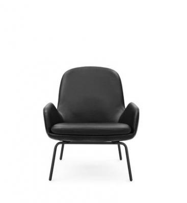 Fauteuil Era avec structure en acier - acier noir/ Tango cuir 41599