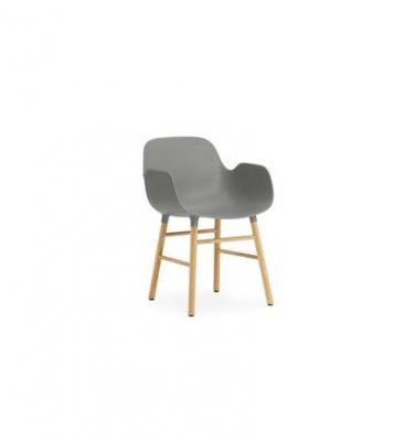 Normann Copenhagen Fauteuil Form avec structure en bois - gris - Ch&ecirc;ne