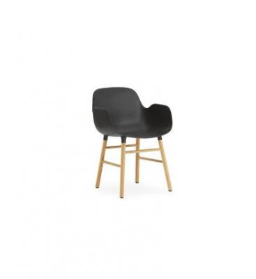 Normann Copenhagen Fauteuil Form avec structure en bois - noir - Ch&ecirc;ne