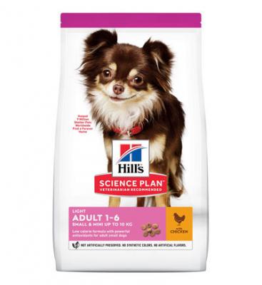 Hill's Adult Light Small & Mini au poulet pour chien 2 x 1,5 kg