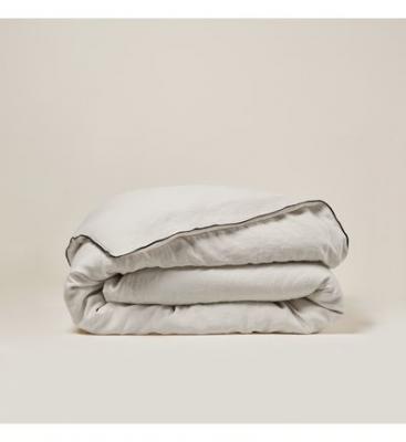 Housse de couette 140x200 cm Calcaire et bourdon noir en Lin