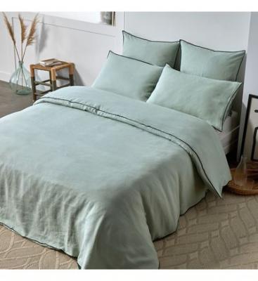 Housse de couette 140x200 cm Tilleul et bourdon noir en Lin