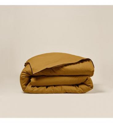 Housse de couette CARLINA bronze et bourdon noir - BRONZE