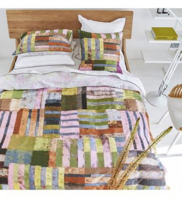 Housse de couette en satin de coton multicolore 260x240