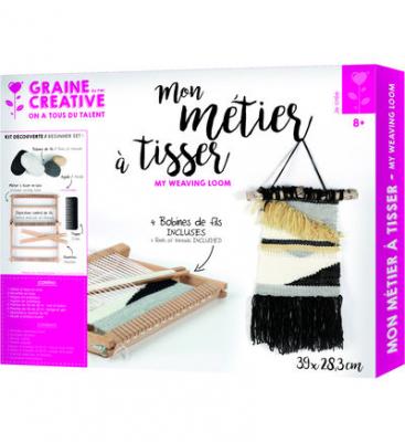 Kit M&eacute;tier &Agrave; Tisser En Bois - Graine Cr&eacute;ative - 39x28,3cm