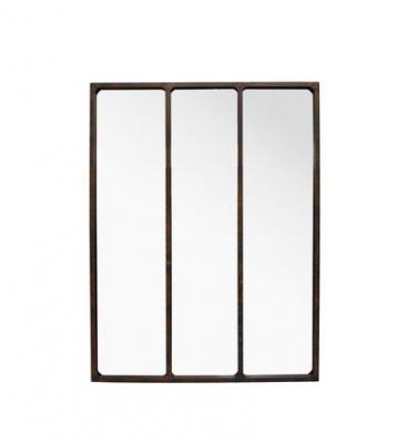 L&eacute;on - Miroir verri&egrave;re style industriel 90x120