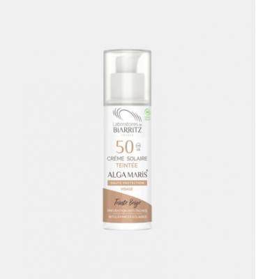 Cr&egrave;me solaire teint&eacute;e SPF50