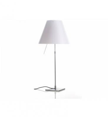 Costanza Lampe de Table avec Variateur Aluminium/ Blanc - Luceplan