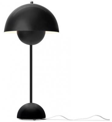 Lampe &agrave; poser noire mate Flowerpot VP3 -&tradition