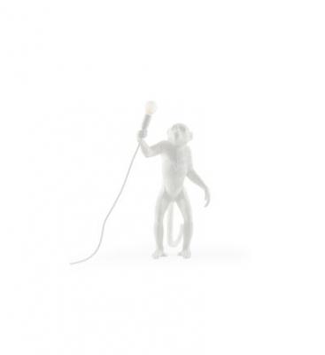 Lampe &agrave; poser Seletti en r&eacute;sine Singe 54 cm 4 W Blanc