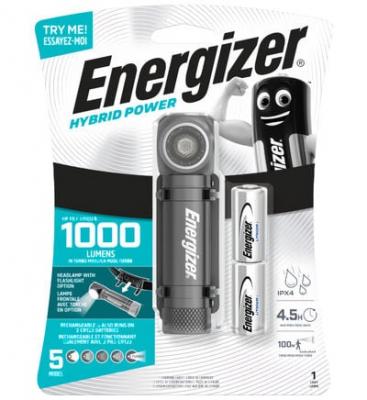 Lampe frontale LED Energizer Hybrid Power &agrave; pile(s) 400 lm E303633201