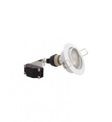 Lot de 5 spots blancs encastrables LED avec ampoules incluses