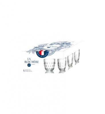 Verre &agrave; eau en verre transparent-l'unit&eacute;- set de 4