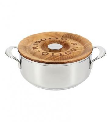 Marmite &agrave; risotto La Lineza Patrimonio 24 cm 4 litres Gris Lagostina