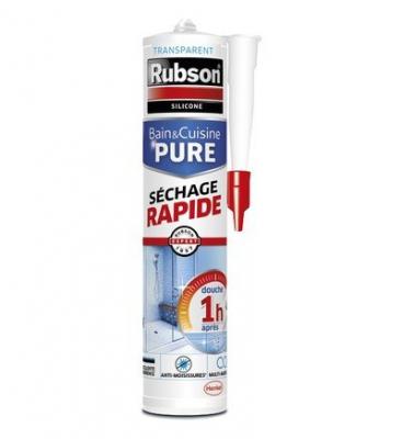 Mastic Rubson Bain&Cuisine S&eacute;chage Rapide transparent cartouche 280ml