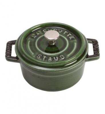 Mini-cocotte c&eacute;ramique &eacute;maill&eacute;e basilic 0,25 L
