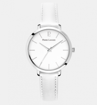 Montre pour femme 034N600 avec bracelet en cuir blanc