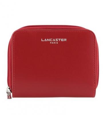 Portefeuille Lancaster en cuir ref_lan41893 Rouge 12.5*10*4