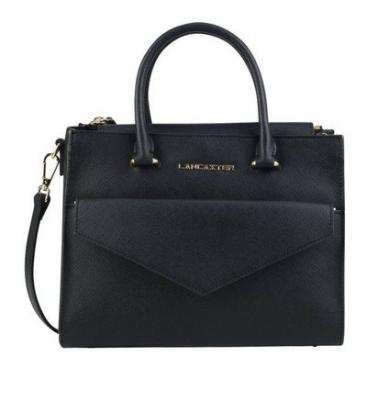 LANCASTER Sac &agrave; main - Saffiano Signature Noir