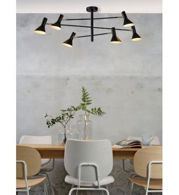 Suspension noire ajustable 6 lampes Izmir - It's about Romi