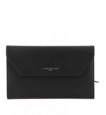 Lancaster portefeuille cuir de vachette constance 19 cm noir femme