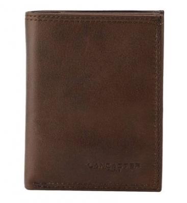 Portefeuille ligne Soft Vintage 3 volets en cuir Marron Lancaster