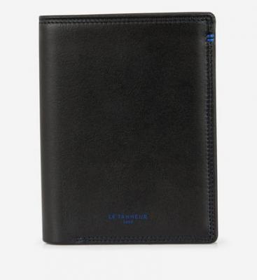 LE TANNEUR Portefeuille M Vertical Zipp&eacute; Martin Cuir Le Tanneur Noir