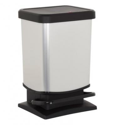 Poubelle cuisine PASO argent 20L