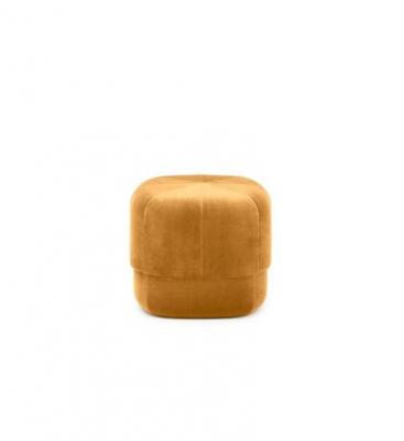 Pouf en velours 46 cm jaune Circus Yellow - Normann Copenhagen