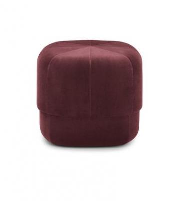 Pouf en velours 46 cm bordeaux Circus fonc&eacute; rouge - Normann Copenhagen