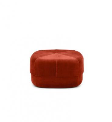 Normann Copenhagen - Circus Pouf grand, velours rouge rouille