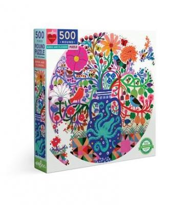 Puzzle carton adulte 500 pieces BIRDS AND FLOWERS Carton Multicolore