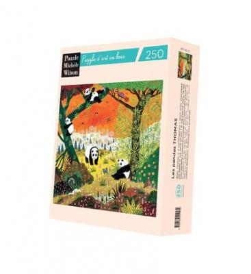 Puzzle en bois 250 pieces THOMAS LES PANDAS PMW Multicolore