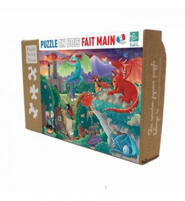 Puzzle en bois 50 pi&egrave;ces DRAGONS Puzzle Michele Wilson Multicolore