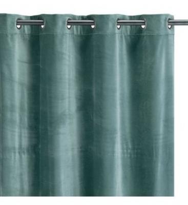Rideau en coton uni Elise Vert De Gris