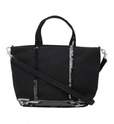 VANESSA BRUNO Sac Bandouli&egrave;re Baby Cabas Paillettes Vanessa Bruno Noir