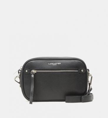 Sac cam&eacute;ra Firenze en cuir grain&eacute; Noir Lancaster