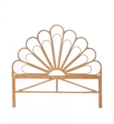 Singaraja - T&ecirc;te de lit design en rotin 148cm - Couleur - Naturel