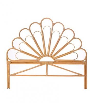 Singaraja - T&ecirc;te de lit design en rotin 160cm