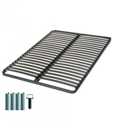 Sommier + jeu de pieds 140x190 Artemis 2x21 lattes