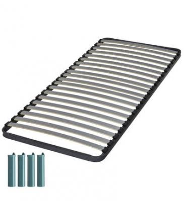 EBAC   Sommier + jeu de pieds 80+80x200 CONFORT 2x21 lattes