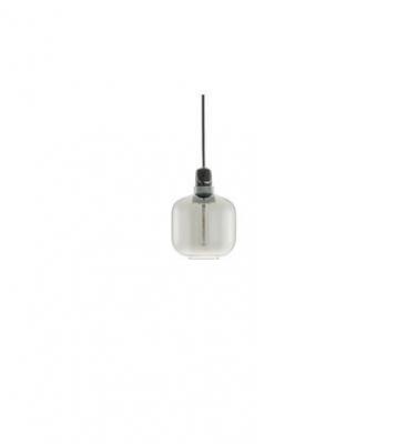 Normann Copenhagen - Amp Pendentif petite lumi&egrave;re, fum&eacute;e / noir