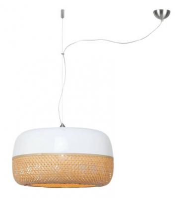 Suspension simple plate en bambou l - collection mekong - good&mojo