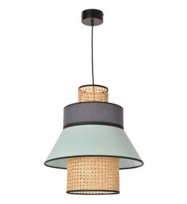 Suspension en lin vert amande et gris GM Singapour - Market Set