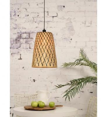 Suspension 1x e27 bambou naturel GOOD & MOJO Kalimantan D.34 cm