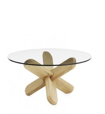 Normann Copenhagen - Ding table basse, verre / ch&ecirc;ne