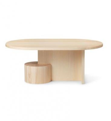 Table basse - INSERT Fr&ecirc;ne naturel L 100 x P 60 x H 40 cm