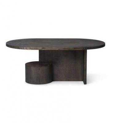 Table basse - INSERT Fr&ecirc;ne teint&eacute; noir L 100 x P 60 x H 40 cm