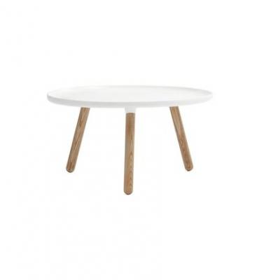 Table d'appoint blanche et fr&ecirc;ne L Tablo blanc - Normann Copenhagen