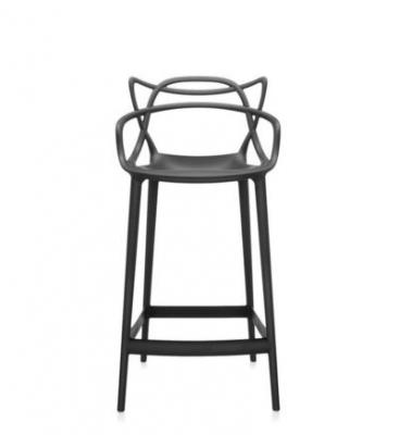 Chaise de bar noire 65 cm Masters - Kartell